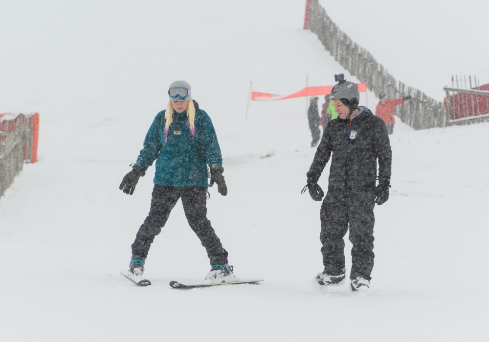 Ski School teaching on the slopes at Glenshee