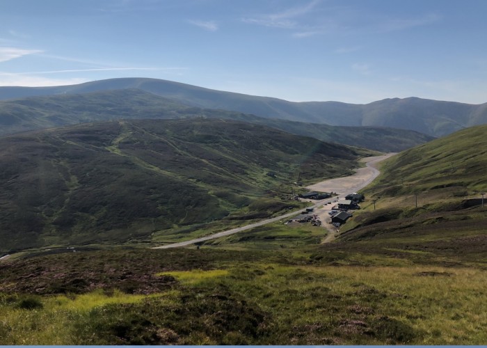 Summer at Glenshee Ski Centre Motorhomes at Glenshee